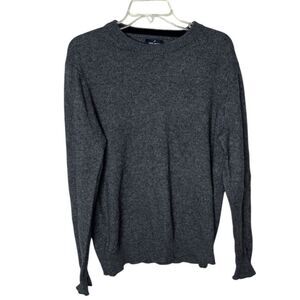 Daniel Hechter Paris Lambswool Charcoal Grey Crewneck Sweater. Size Large.